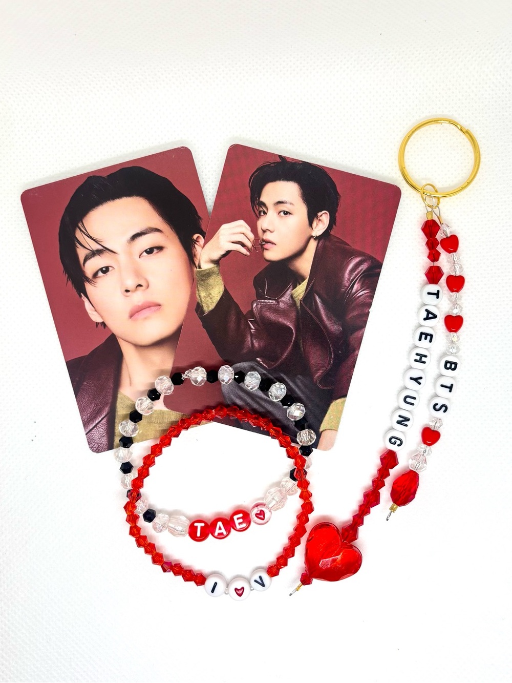 (5pcs) V BTS 2026 Bracelet Photocard Keychain Bundle